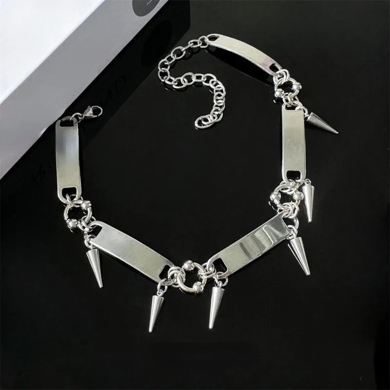 Titanium Steel Rivet Choker For Man Woman Punk Metal Collar Necklace Luxury Hip Hop Jewelry Street Unisex Accessories Wholesale