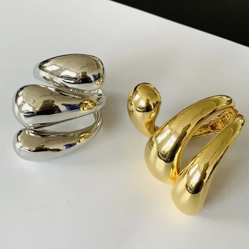 Irregular Multilayered Bracelets for Women Vintage Exaggerated Bangles Jewelry Hiphop Punk Style Pulseras Mujer Girls Gift