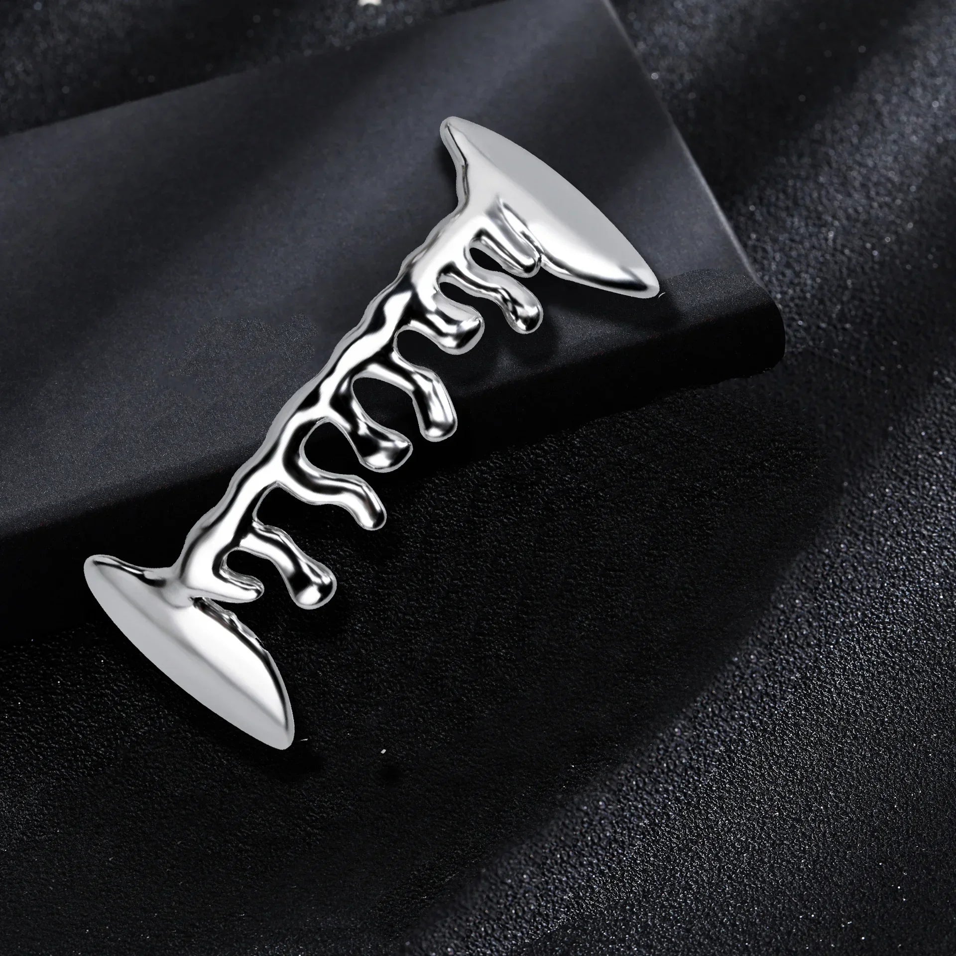 1set Hip Hop Teeth Grillz Gold Plated Dental Grills Rock Tooth Grillz Caps Crystal Teeth Caps Halloween Vampire Tooth