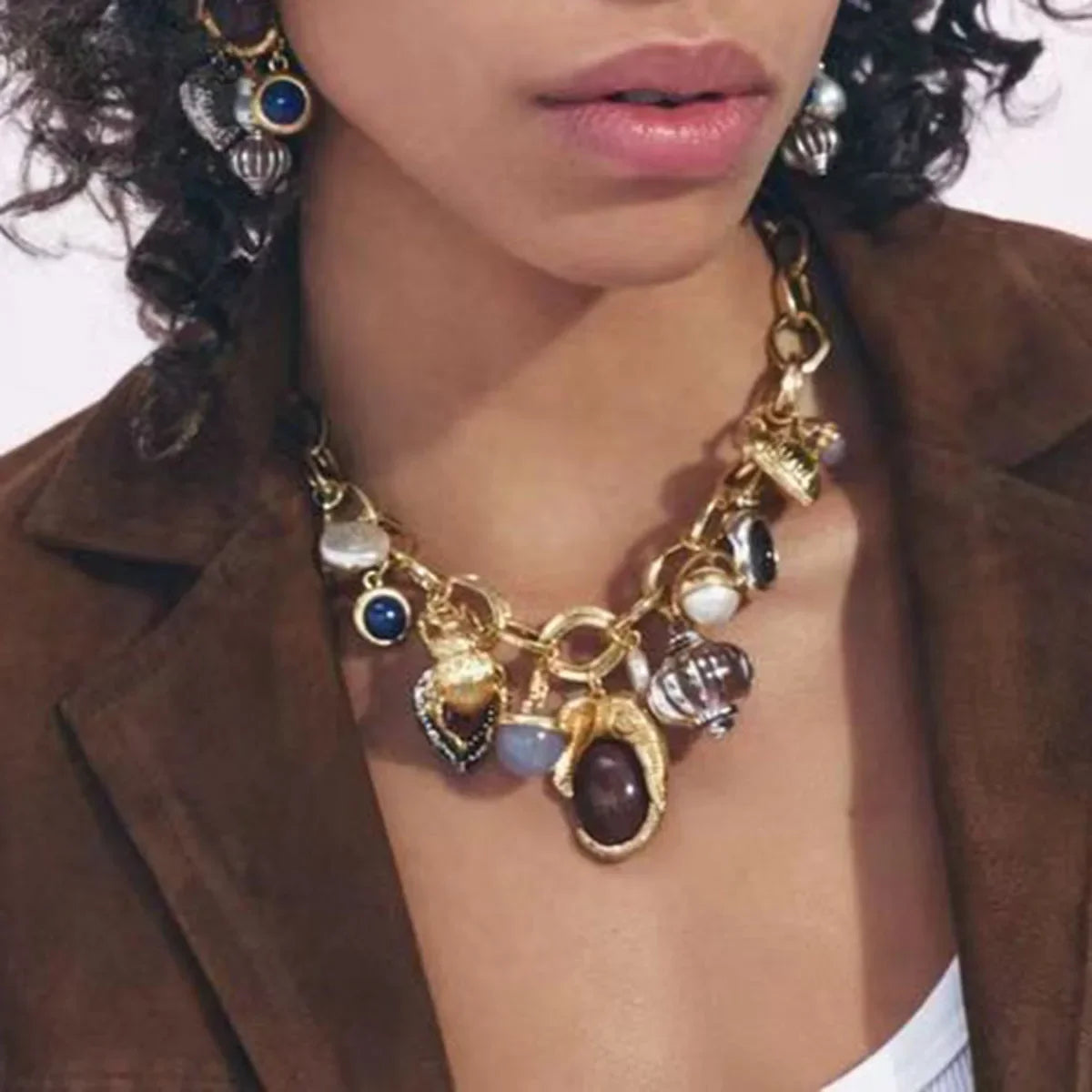 2024 New Personality Vintage Multiple Geometric Pendants Necklaces for Women Holiday Party Jewelry Gifts Wholesale
