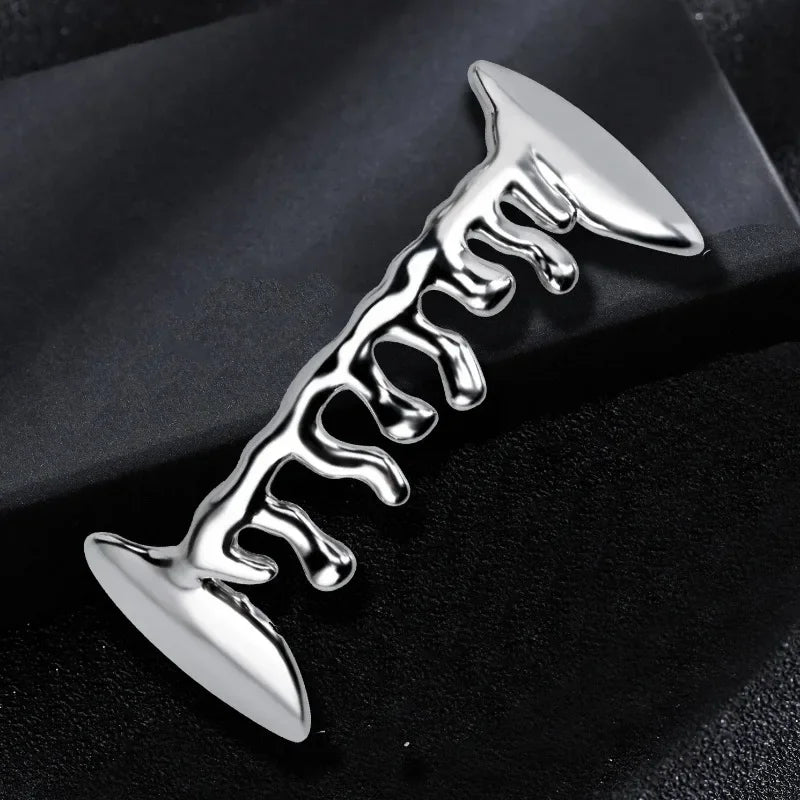 1set Hip Hop Teeth Grillz Gold Plated Dental Grills Rock Tooth Grillz Caps Crystal Teeth Caps Halloween Vampire Tooth