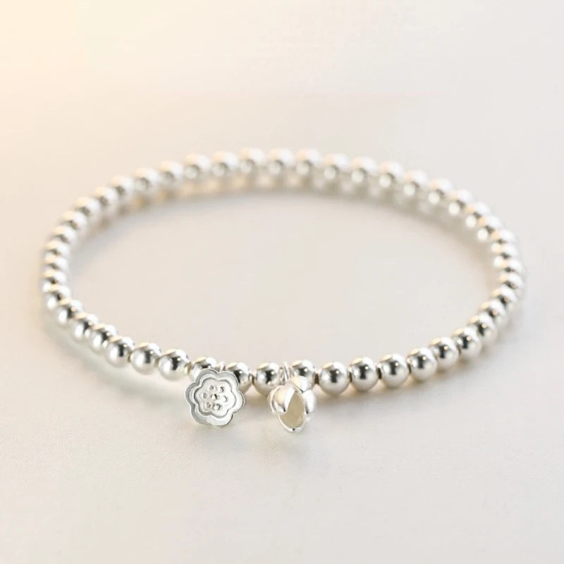 925 Sterling Silver Double Layer Pearl Bracelet for Women Girl Design Bead Korean Jewelry Charm Bracelet