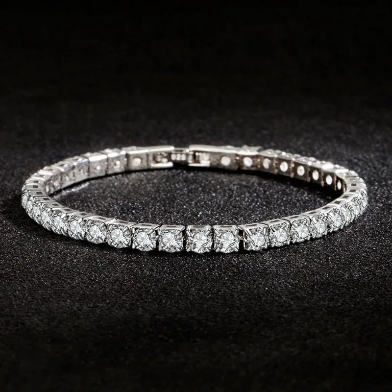 Water Drill Heart Encrusted Roman Bracelet Minority Design Sense Ins Simple Crystal Zircon Wedding Bracelet
