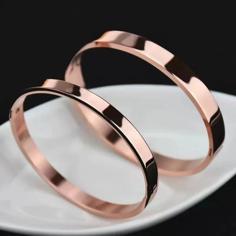 Snake chain Bracelet for Woman Stainless Steel Men Jewelry Flat Bracelets Gold  Color Waterproof charm bracelets for women